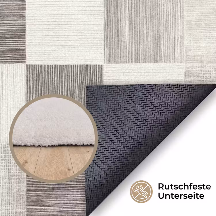 Patroon - Dambord - Houtnerf Vloerkleed Rechthoek klein 1091 -uniquesellingpoint_antislip_DE_DE