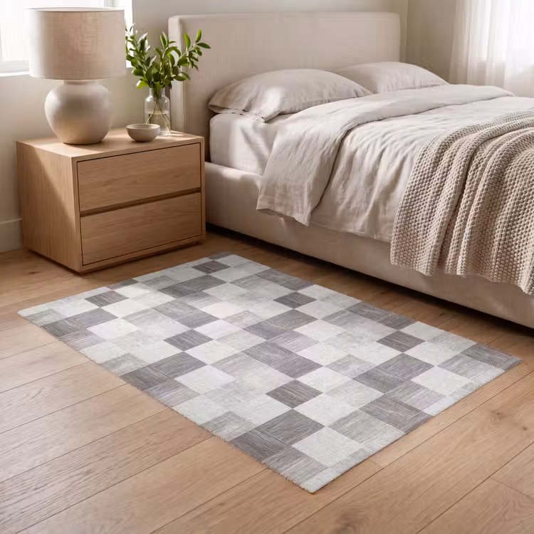 Patroon - Dambord - Houtnerf Vloerkleed Rechthoek klein 1091 -atmosphere_sfeer3_global