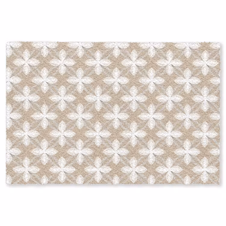 Patroon - Symmetrisch - Beige Vloerkleed Rechthoek klein 1091 -3d