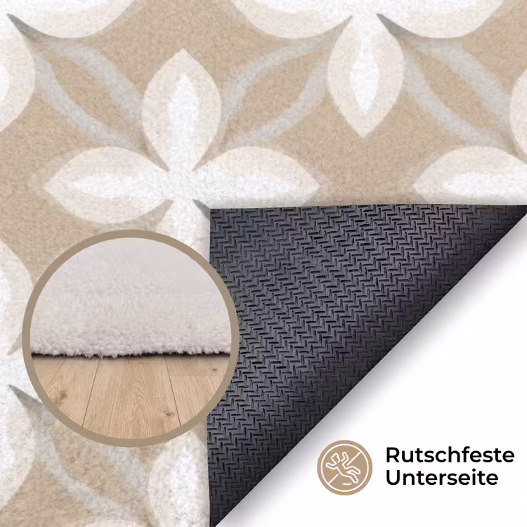 Patroon - Symmetrisch - Beige Vloerkleed Rechthoek klein 1091 -uniquesellingpoint_antislip_DE_DE