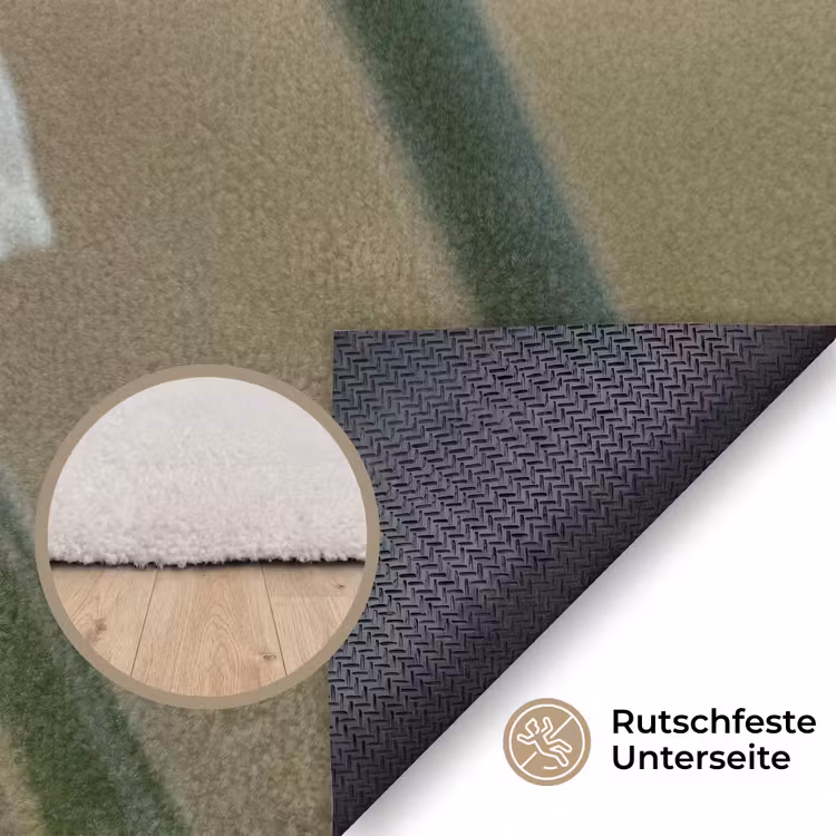 Narcis - Bloem - Minimalistisch Vloerkleed Rechthoek klein -uniquesellingpoint_antislip_DE_DE