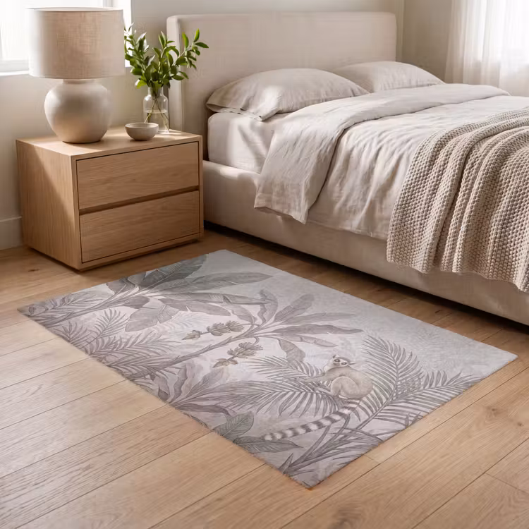 Natuur - Jungle - Ringstaartmaki - Bruin Vloerkleed Rechthoek klein -atmosphere_sfeer3_global