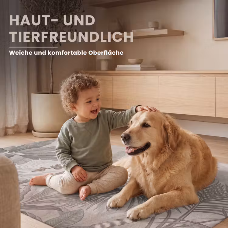 Natuur - Jungle - Ringstaartmaki - Bruin Vloerkleed Rechthoek klein -uniquesellingpoint_zacht_DE
