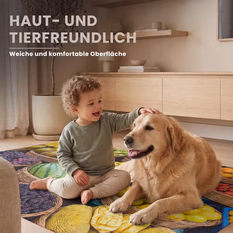 Teppich - Obst – Markt – Bunt - Fruit - Markt - Kleurrijk Vloerkleed Rechthoek klein