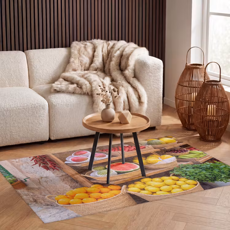 Teppich - Obst – Markt – Frisch - Fruit - Markt - Vers Vloerkleed Rechthoek klein