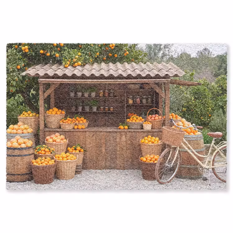 Teppich - Obst – Markt – Ländlich - Fruit - Markt - Landelijk Vloerkleed Rechthoek klein