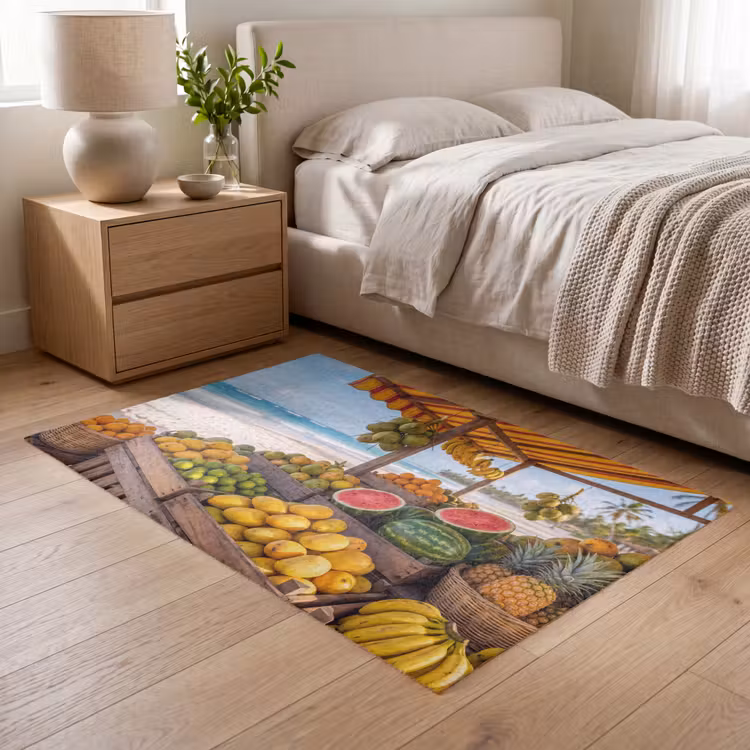Teppich - Obst – Strand – Tropisch - Fruit - Strand - Tropisch Vloerkleed Rechthoek klein