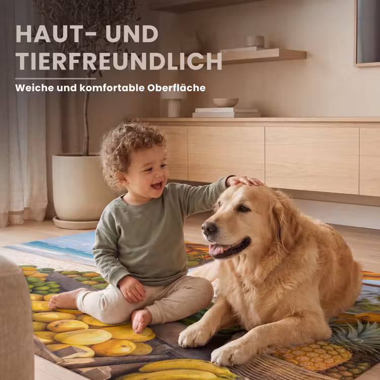 Teppich - Obst – Strand – Tropisch - Fruit - Strand - Tropisch Vloerkleed Rechthoek klein
