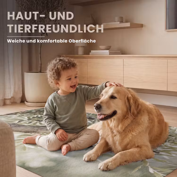 Teppich - Olivenbaum – Zweig – grün - Olijfboom - tak - groen Vloerkleed Rechthoek klein