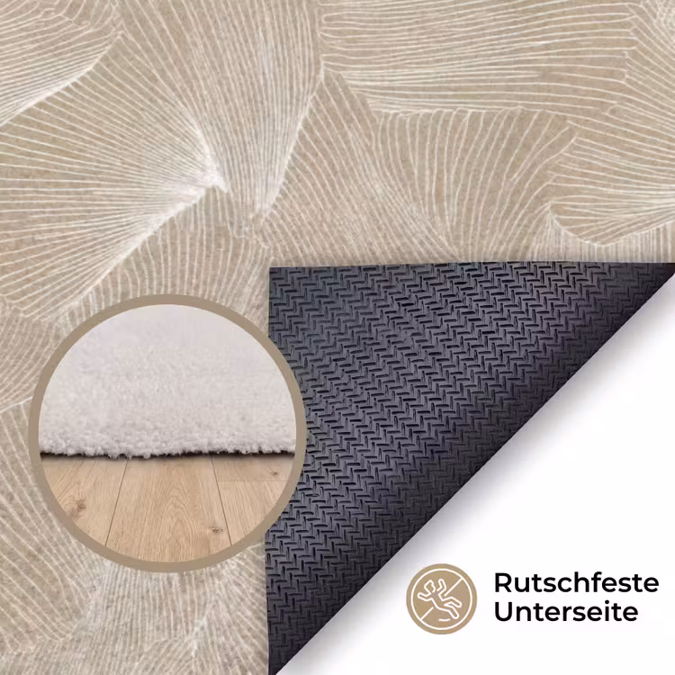 Organisch - Textuur - Beige Vloerkleed Rechthoek klein 1091 -uniquesellingpoint_antislip_DE_DE