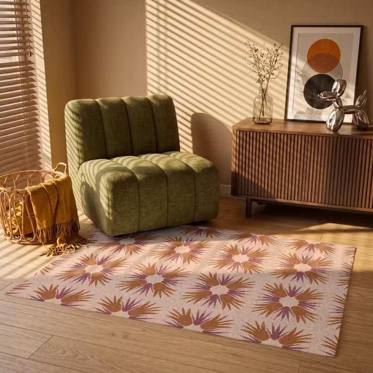 Ornament - Patroon - Oker Vloerkleed Rechthoek klein 1091 -atmosphere_sfeer1_global