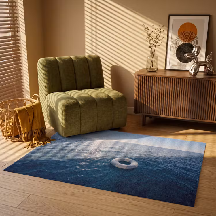 Oceaan - Zwemband - Horizon Vloerkleed Rechthoek klein -atmosphere_sfeer1_global