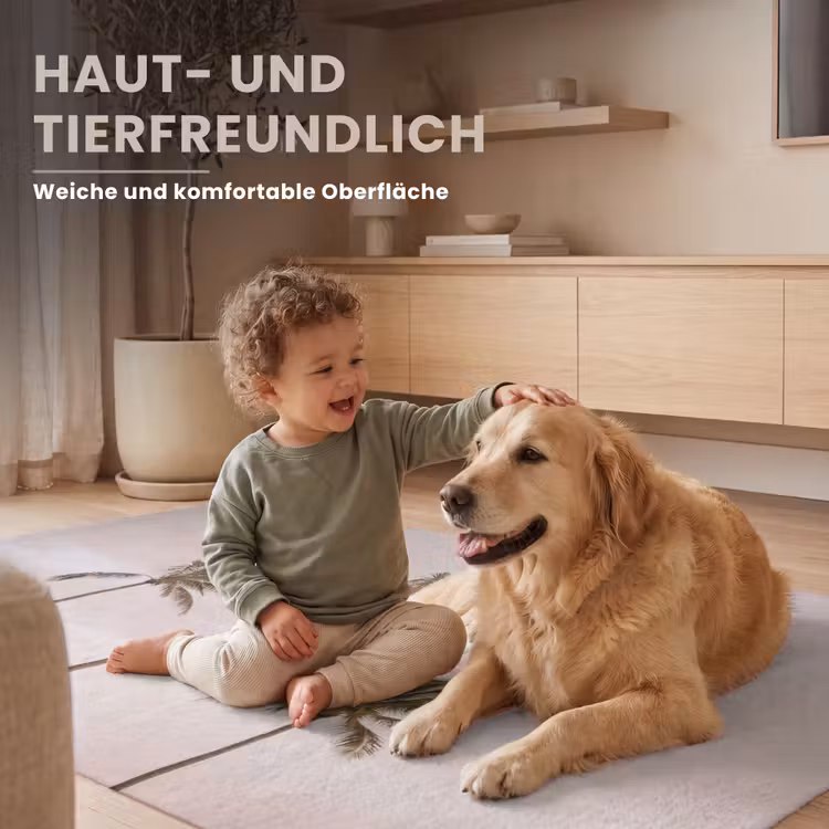 Palmbomen - Zonsondergang - Roze Vloerkleed Rechthoek klein -uniquesellingpoint_USP_zachtDE_DE