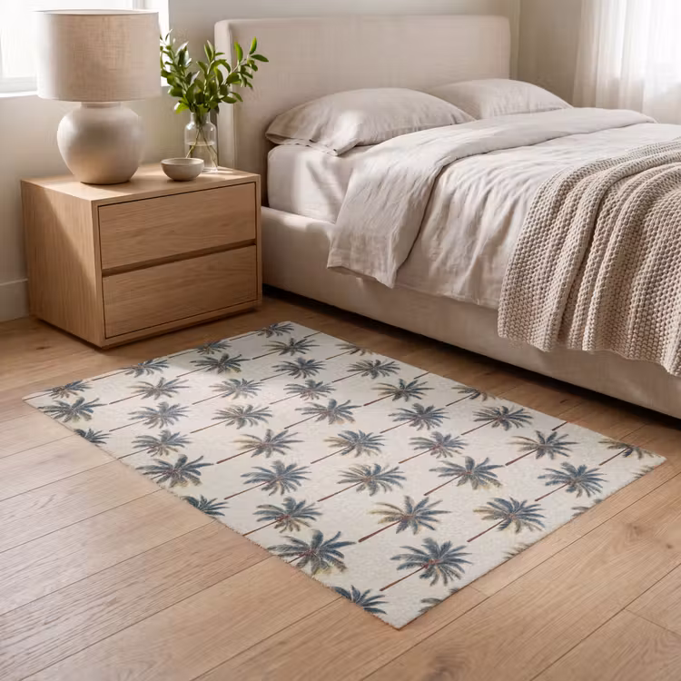 Palmbomen - Tropisch - Groen Vloerkleed Rechthoek klein 1091 -atmosphere_sfeer3_global