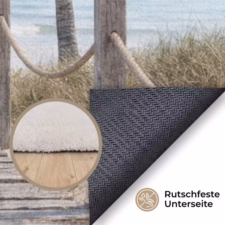 Palmbomen - Pad - Horizon Vloerkleed Rechthoek klein -uniquesellingpoint_antislip_DE_DE