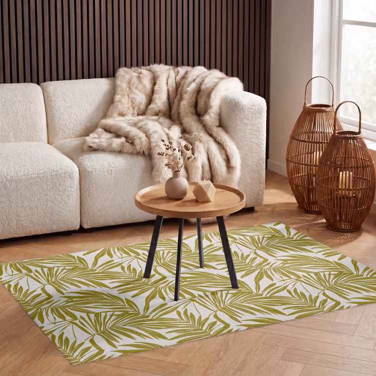 Palmblad - Patroon - Groen Vloerkleed Rechthoek klein 1091 -atmosphere_sfeer2_global