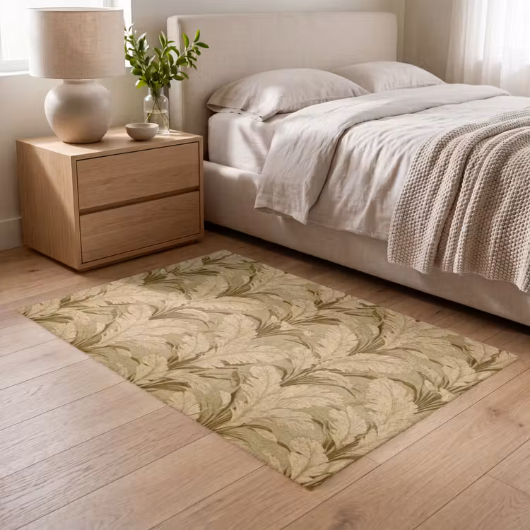 Palmbladeren - Klassiek - Groen Vloerkleed Rechthoek klein 1091 -atmosphere_sfeer3_global