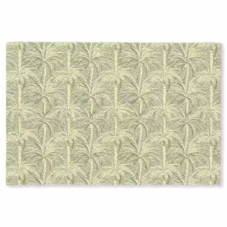 Palmwoud - Tropisch - Groen Vloerkleed Rechthoek klein 1091 -3d