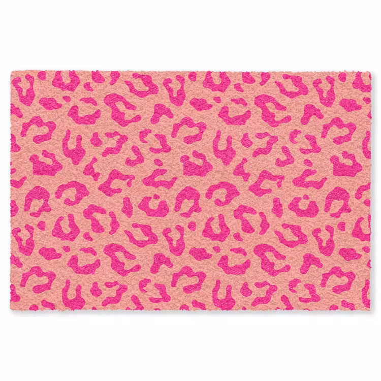 Panterprint - Roze - Dierenprint - Minimalistisch Vloerkleed Rechthoek klein -3d