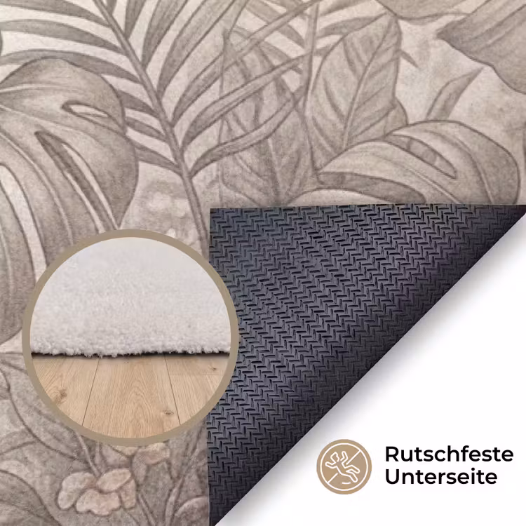 Papagaai - Jungle - Tropisch Vloerkleed Rechthoek klein -uniquesellingpoint_antislip_DE_DE