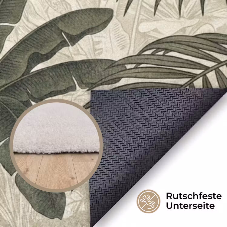 Papagaaien - Jungle - Tropisch - Green Vloerkleed Rechthoek klein -uniquesellingpoint_antislip_DE_DE