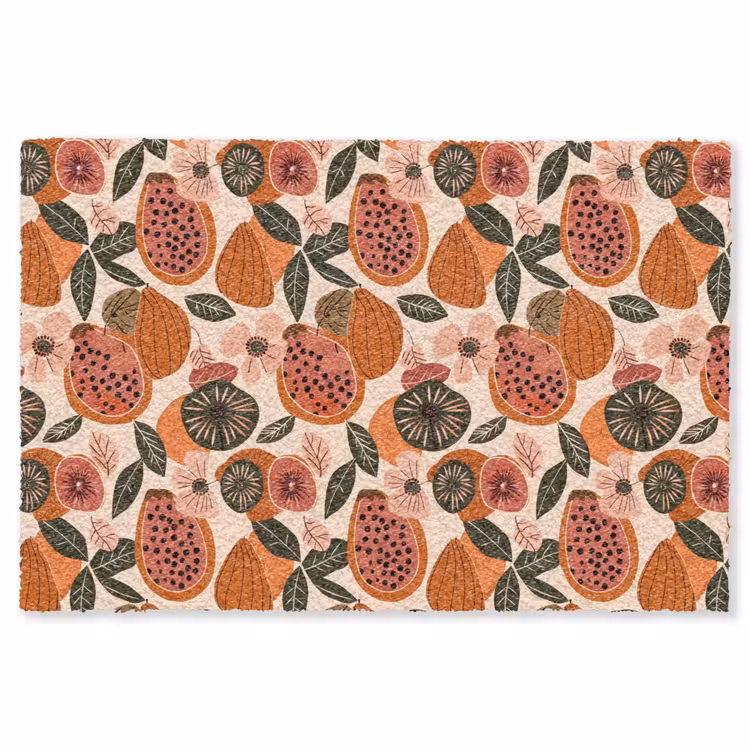 Papaja - Bloesem - Oranje Vloerkleed Rechthoek klein 1091 -3d