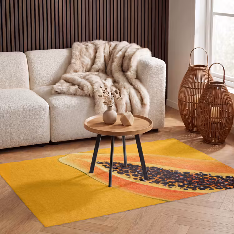 Papaja - Oranje - Topisch Vloerkleed Rechthoek klein -atmosphere_sfeer2_global