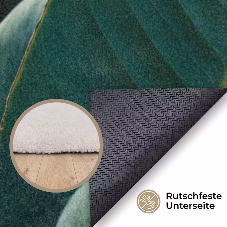 Paradijsvogel - Bloem - Exotisch Vloerkleed Rechthoek klein -uniquesellingpoint_antislip_DE_DE