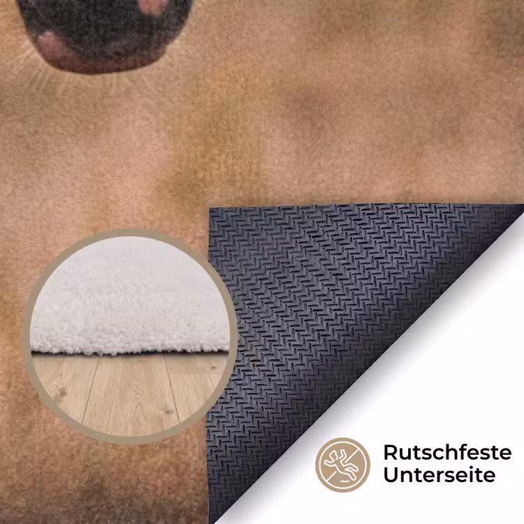 Paard - Zonsondergang - Bruin Vloerkleed Rechthoek klein -uniquesellingpoint_antislip_DE_DE