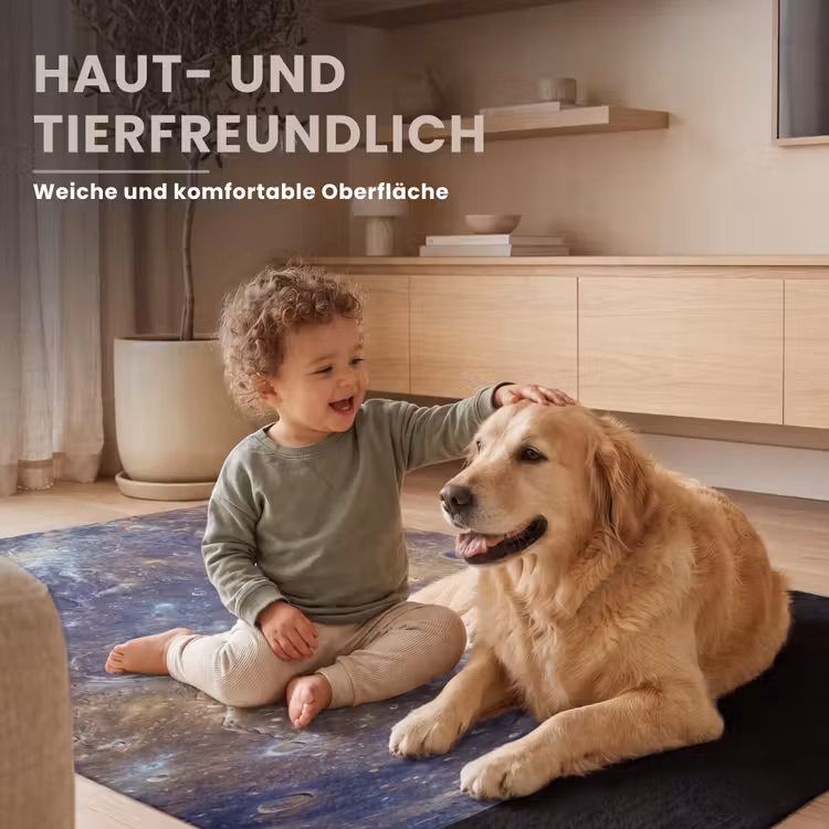 Teppich - Planet – Krater – Weltraum - Planeet - Kraters - Ruimte Vloerkleed Rechthoek klein