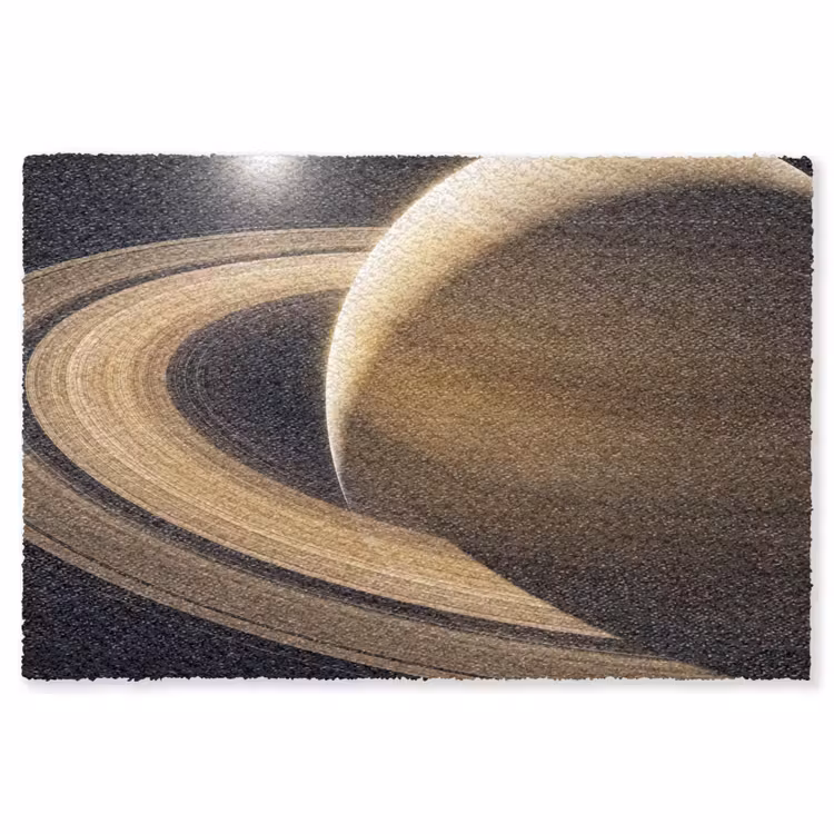 Teppich - Planet – Ringe – Weltraum - Planeet - Ringen - Ruimte Vloerkleed Rechthoek klein