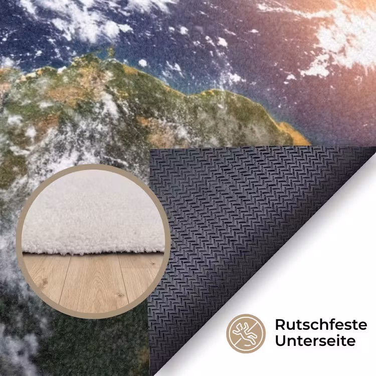 Teppich - Planet – Weltraum – Kosmos - Planeet - Ruimte - Kosmos Vloerkleed Rechthoek klein