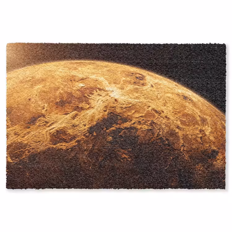 Teppich - Planet – Weltraum – Orange - Planeet - Ruimte - Oranje Vloerkleed Rechthoek klein