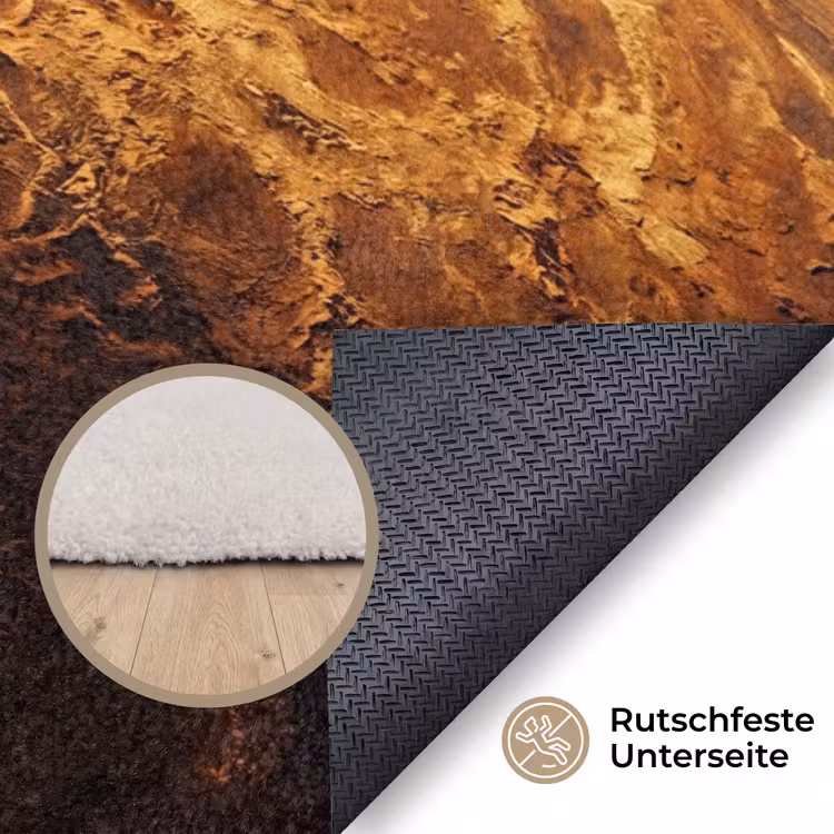 Teppich - Planet – Weltraum – Orange - Planeet - Ruimte - Oranje Vloerkleed Rechthoek klein