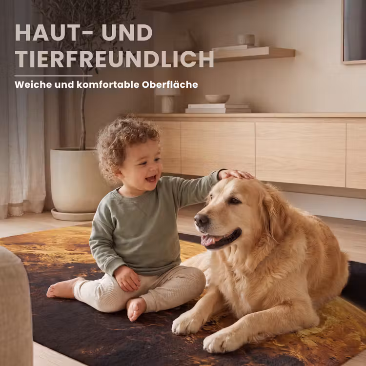 Teppich - Planet – Weltraum – Orange - Planeet - Ruimte - Oranje Vloerkleed Rechthoek klein