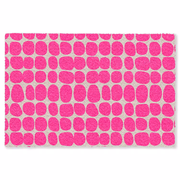 Stippen - Patroon - Roze Vloerkleed Rechthoek klein 1091 -3d
