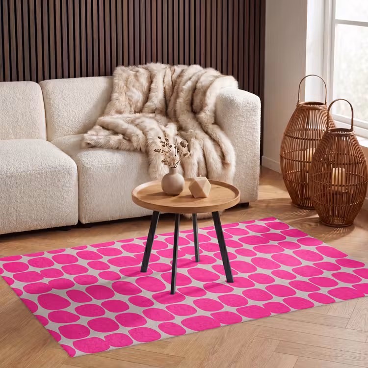 Stippen - Patroon - Roze Vloerkleed Rechthoek klein 1091 -atmosphere_sfeer2_global
