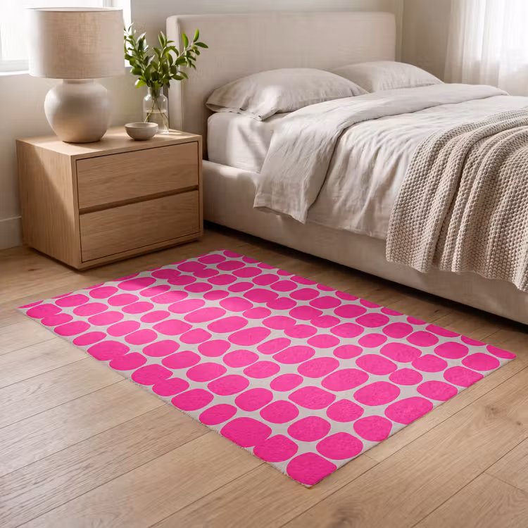 Stippen - Patroon - Roze Vloerkleed Rechthoek klein 1091 -atmosphere_sfeer3_global