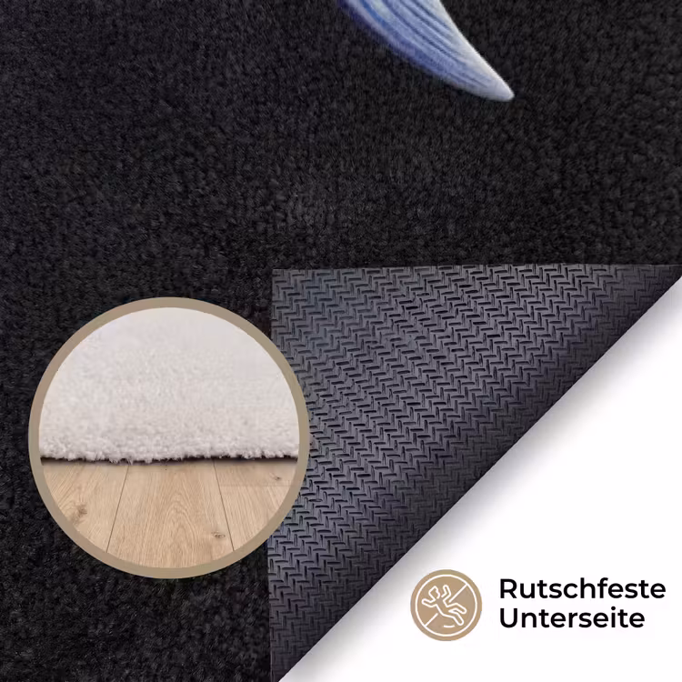 Porselein - Tonijn - Delfts - Blauw Vloerkleed Rechthoek klein -uniquesellingpoint_antislip_DE_DE