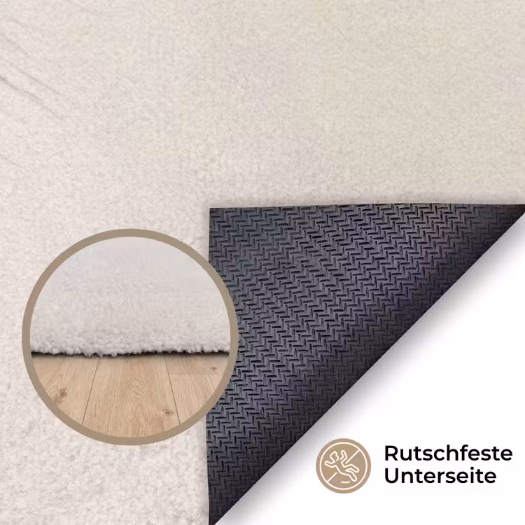 Paardenbloem - Minimalistisch - Wit Vloerkleed Rechthoek klein -uniquesellingpoint_antislip_DE_DE