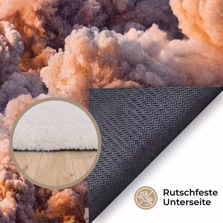 Teppich - Raumfahrzeug – Start – Sterne - Ruimtevaartuig - Lancering - Sterren Vloerkleed Rechthoek klein