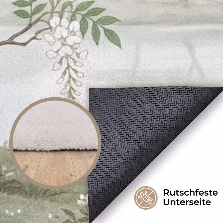 Reiger - Landschap - Groen Vloerkleed Rechthoek klein -uniquesellingpoint_antislip_DE_DE