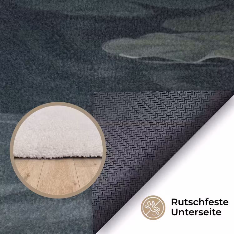 Reiger - Water - Natuur - Modern - Wit Vloerkleed Rechthoek klein -uniquesellingpoint_antislip_DE_DE