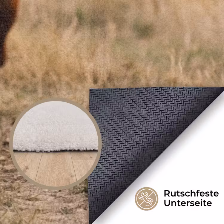 Runderen - Kudde - Landschap - Weide - Rustig Vloerkleed Rechthoek klein -uniquesellingpoint_antislip_DE_DE