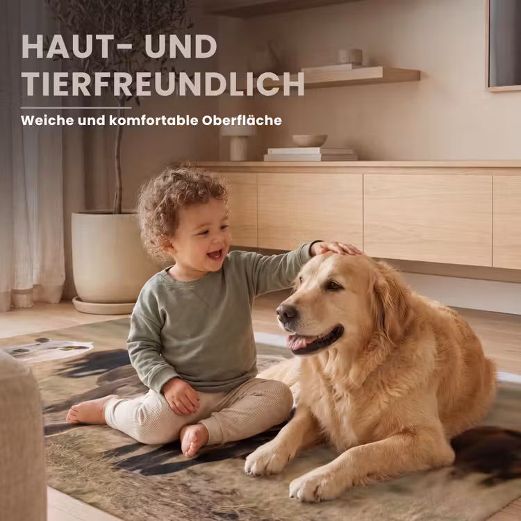Runderen - Kudde - Landschap - Weide - Rustig Vloerkleed Rechthoek klein -uniquesellingpoint_USP_zachtDE_DE