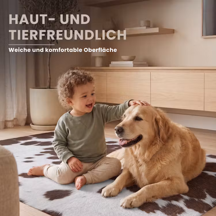 Koeienhuid - Klassiek - Bruin Vloerkleed Rechthoek klein -uniquesellingpoint_USP_zachtDE_DE