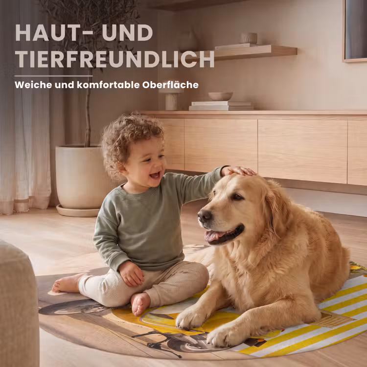 Teppich - Roller – Natur – Sommer – Gelb – Mittelmeer - Scooter - Natuur - Zomer - Geel - Mediterraan Vloerkleed Rond klein