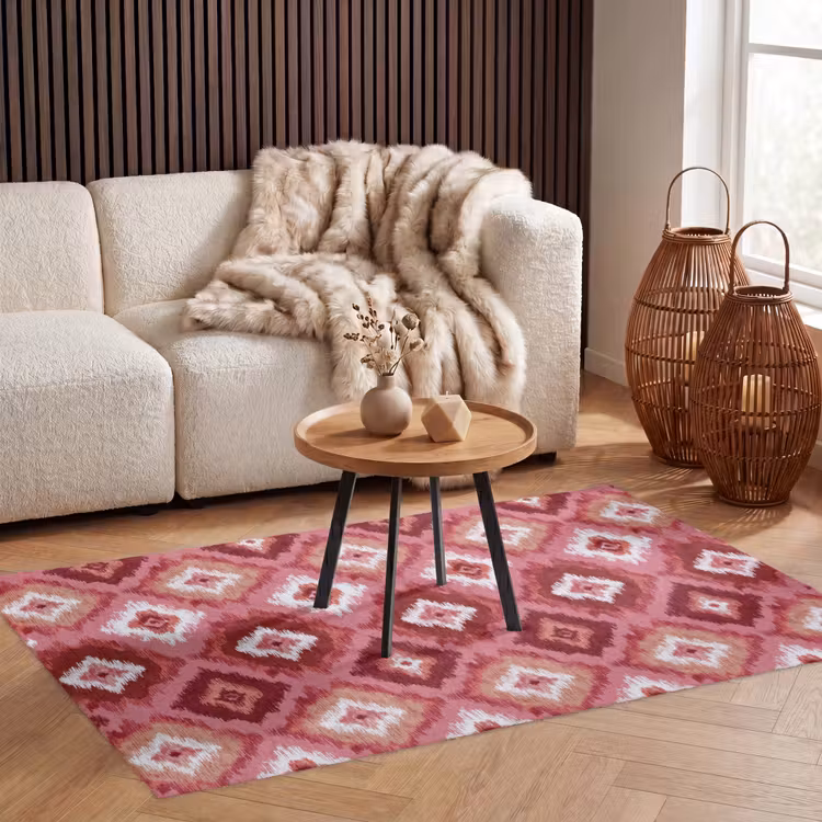 Roze - Penseelstreken - Abstract - Patroon Vloerkleed Rechthoek klein 1091 -atmosphere_sfeer2_global