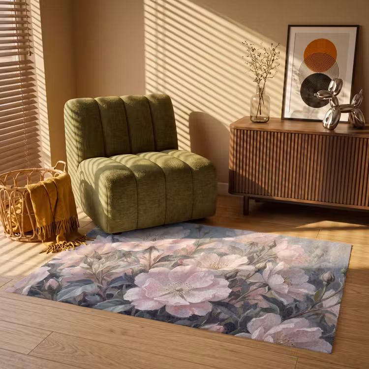 Rozen - Illustratie - Roze Vloerkleed Rechthoek klein -atmosphere_sfeer1_global
