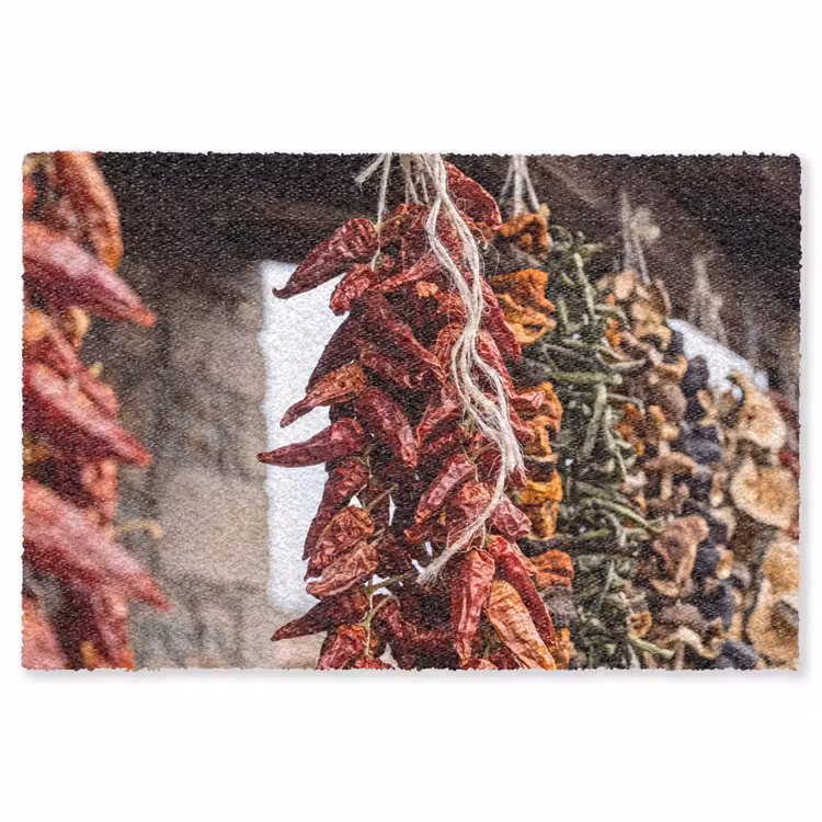 Teppich - Rote Chilischoten – Essen - Rode pepers - Eten Vloerkleed Rechthoek klein